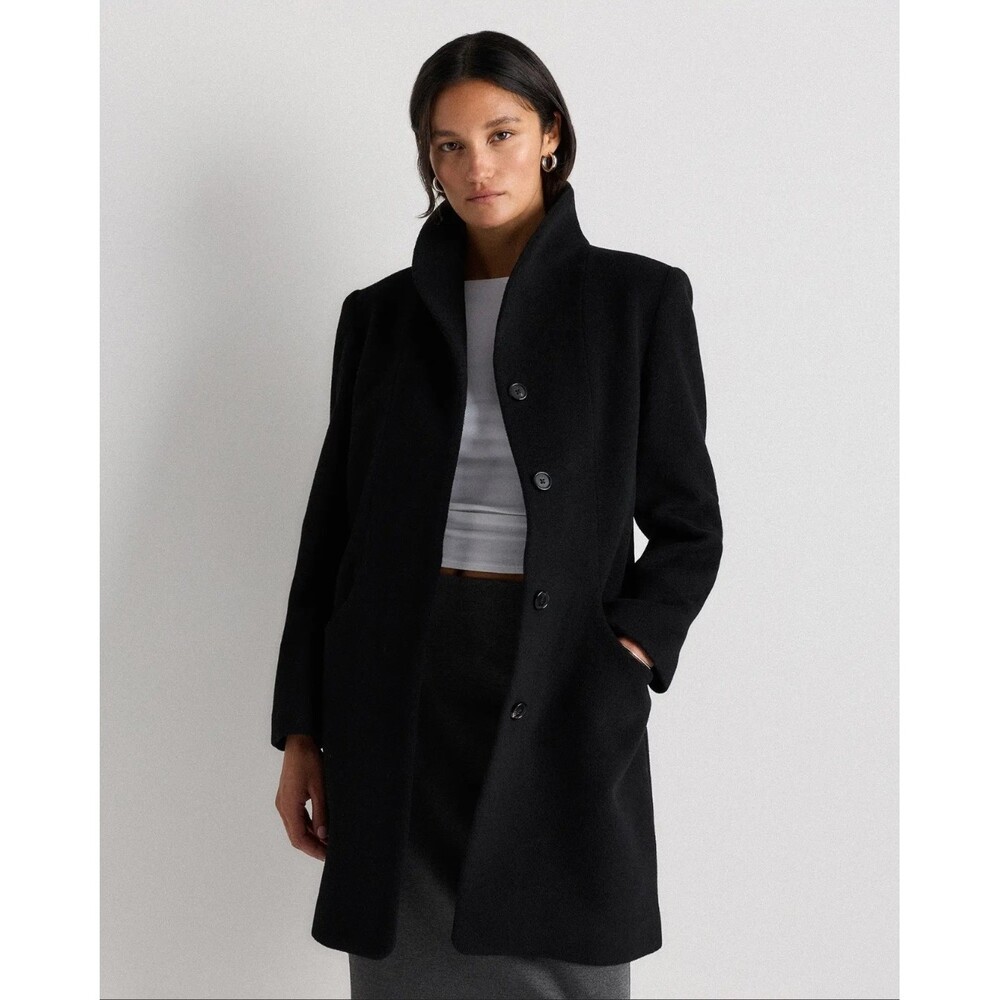 Quince Womens Wool Cashmere Cocoon Coat NWT Size Small Mid Length Quiet Luxury